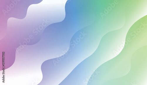 Template Background With Wave Geometric Shape. For Design, Presentation, Business. Vector Illustration with Color Gradient.