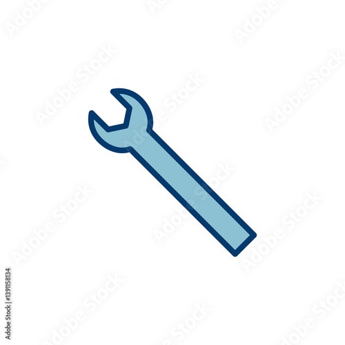 wrench icon vector isolated on white background. Wrench vector icon. Spanner symbol