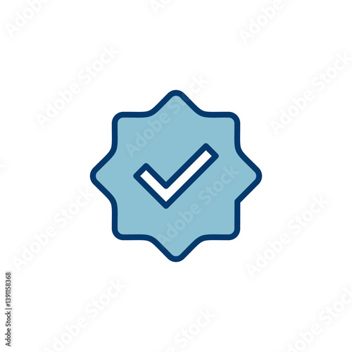 verified icon vector isolated on white background. verification check mark. approved icon