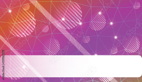 Modern pattern in triangles, line, circle, space for text style. Decorative design For interior wallpaper, smart design, fashion print. Vector illustration. Background, Smooth Gradient Texture Color.