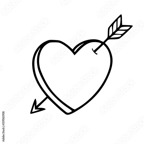 love heart with arrow clip art