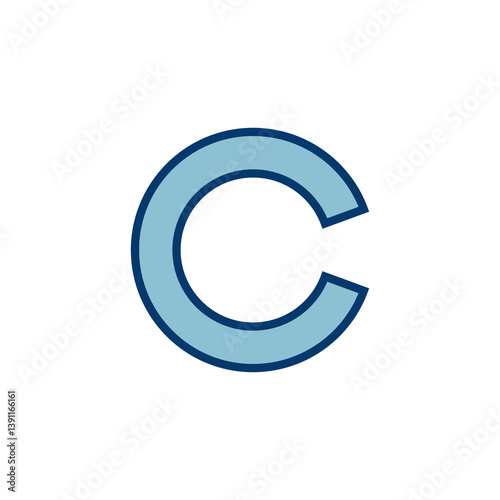Copyright icon vector isolated on white background. copyright symbols