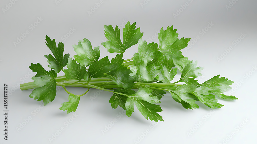 Fresh Celery Bunch on Light Gray Background Fresh Celery Bunch on Light Gray Background