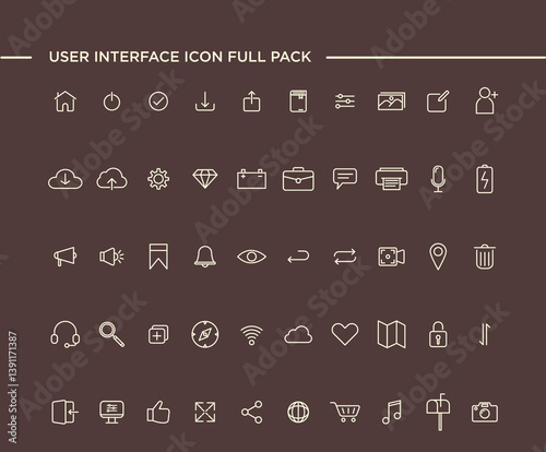 Minimalist User Interface Icon Set 