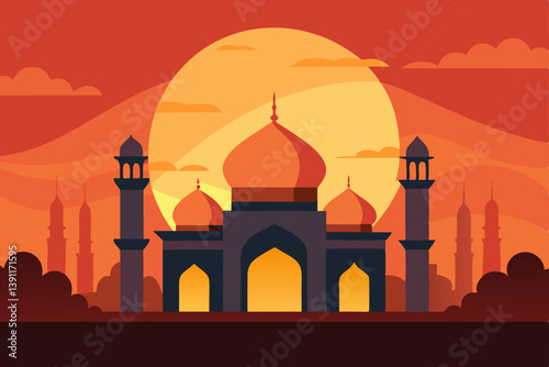 taj mahal silhouette