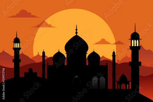 taj mahal silhouette
