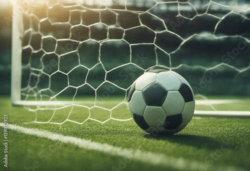 background soccer field goal ready ball green activity recreation day kick play health summer grass net teamwork leisure park sport football playtime game exercise strategy fitness competition