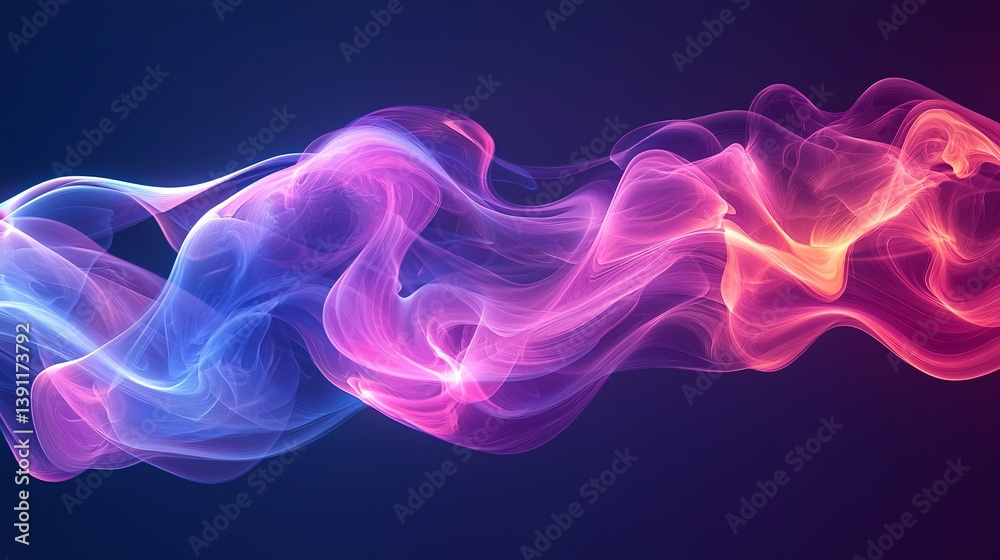 Obraz premium Abstract colored light wave