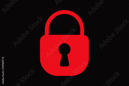 lock icon on red button