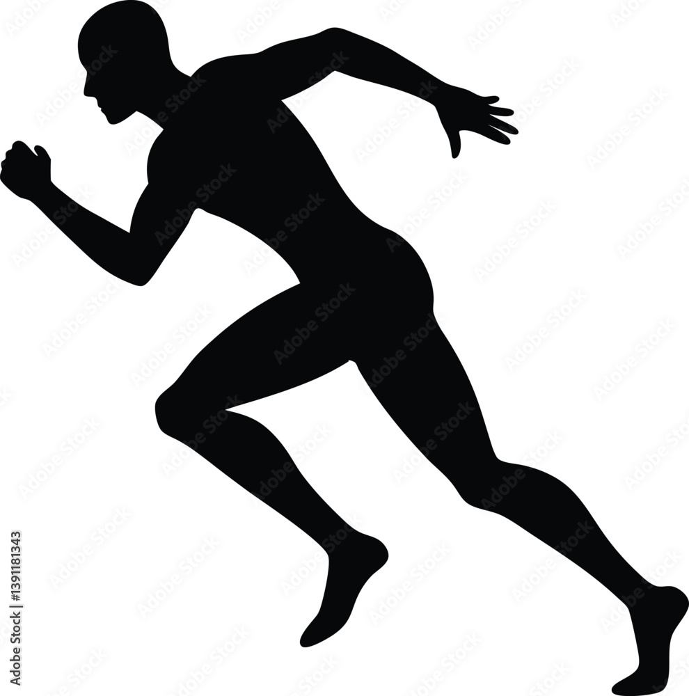 running man silhouette vector illustration running man silhouette vector illustration