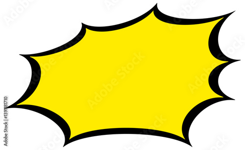 Burst frame-9　ビックリ表現のフレーム。驚きのふき出し。ジグザグした感情表現の枠。