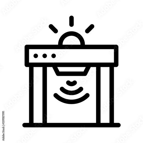 security scanner line icon