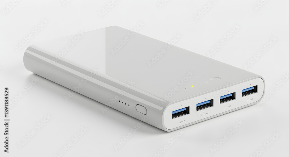 Portable Power Bank Charger with USB Ports for Mobile Devices Portable Power Bank Charger with USB Ports for Mobile Devices