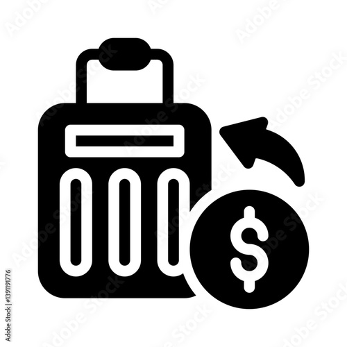 baggage claim glyph icon