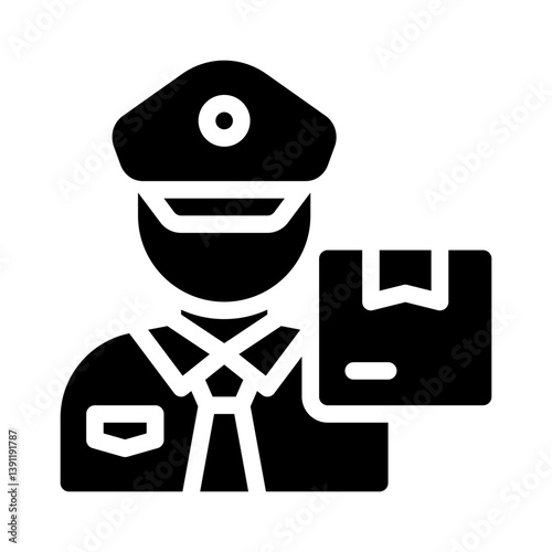 customs glyph icon