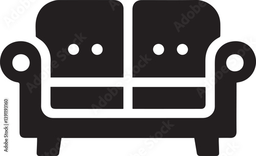 sofa vector illustration, sofa silhouette vector, sofa logo vector, vector illustration isolated on white background