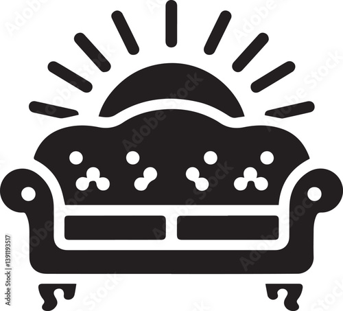 sofa vector illustration, sofa silhouette vector, sofa logo vector, vector illustration isolated on white background