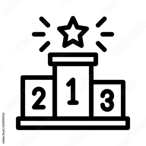 podium line icon