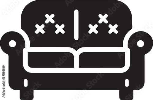 sofa vector illustration, sofa silhouette vector, sofa logo vector, vector illustration isolated on white background