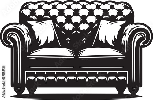 sofa vector illustration, sofa silhouette vector, sofa logo vector, vector illustration isolated on white background