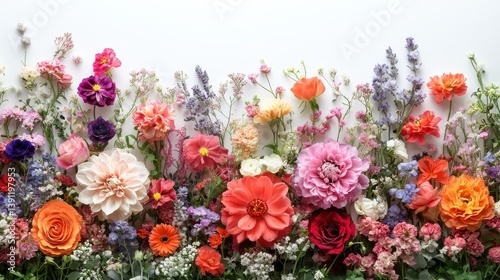 Wallpaper Mural Vibrant Floral Arrangement with Colorful Blooms and Fresh Petals Torontodigital.ca