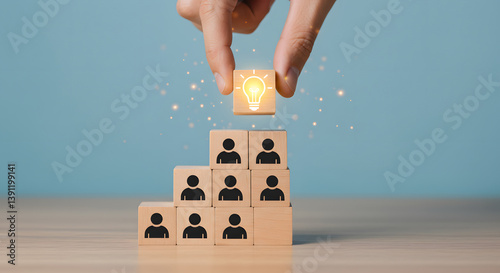Building Team Success with Ideas and Innovation Concept