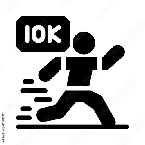runner glyph icon