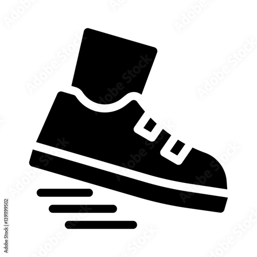running shoe glyph icon