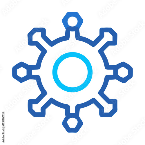 Gear with Core Design Icon Design photo