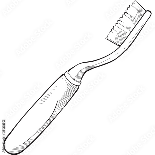 toothbrush handdrawn illustration