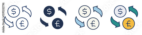 Currency Icons Collection – Multiple Vector Styles Included