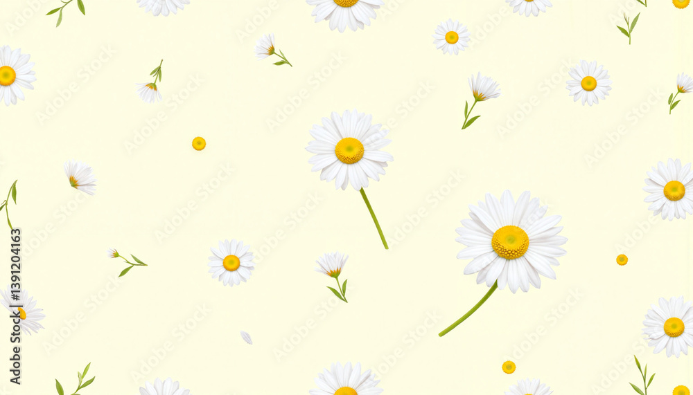 Obraz premium seamless pattern with camomiles