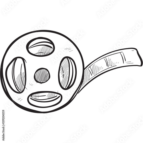 roll film handdrawn illustration