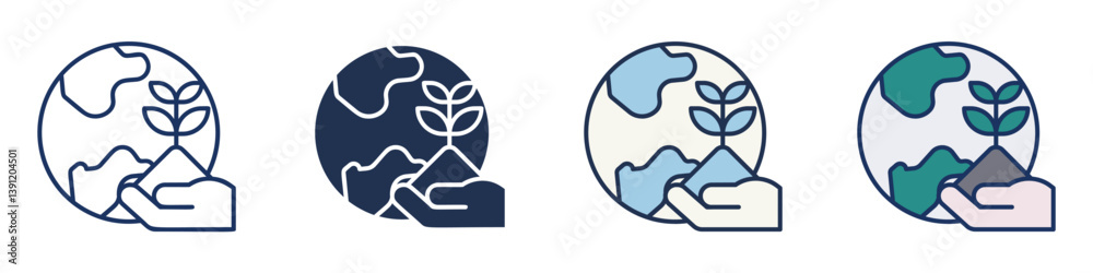 Fototapeta premium Environment Icons Collection – Multiple Vector Styles Included