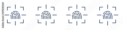 Fingerprint Icons Collection – Multiple Vector Styles Included