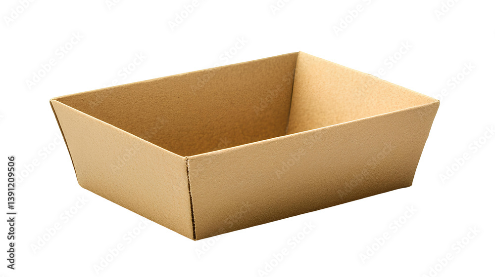 empty cardboard box on transparent background empty cardboard box on transparent background