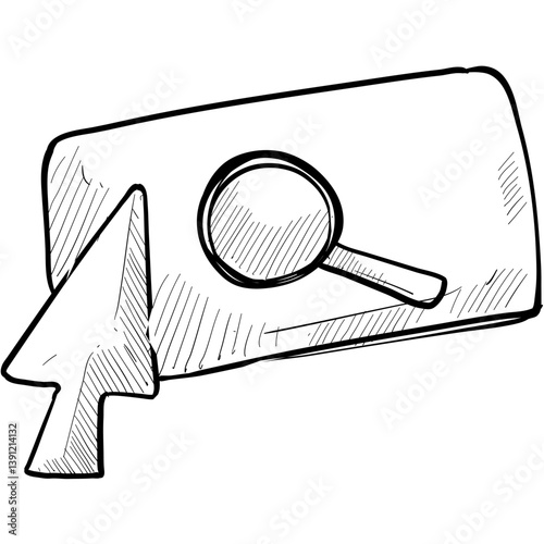 search column handdrawn illustration