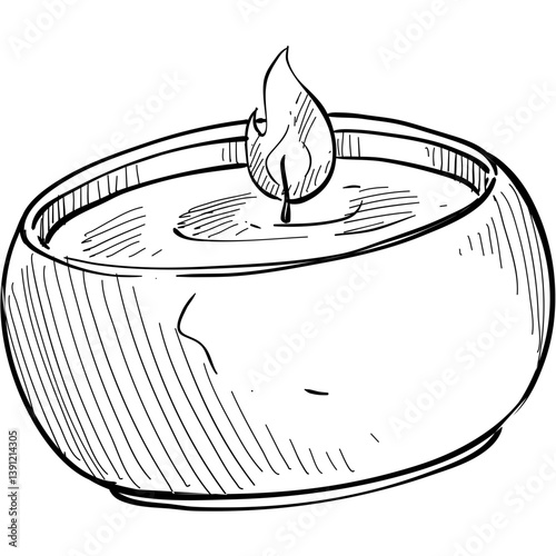 candle handdrawn illustration