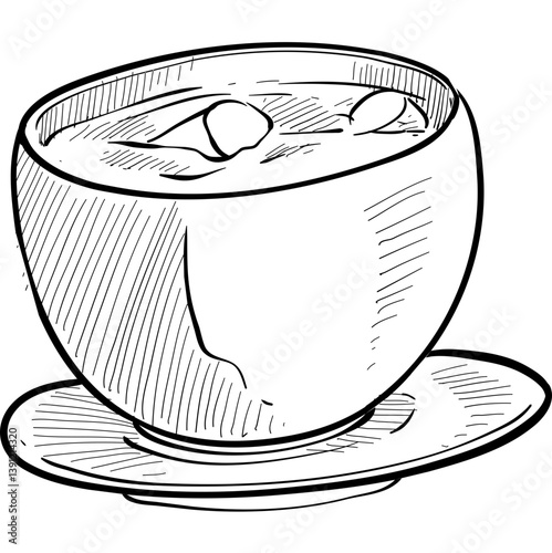 hot chocolate handdrawn illustration