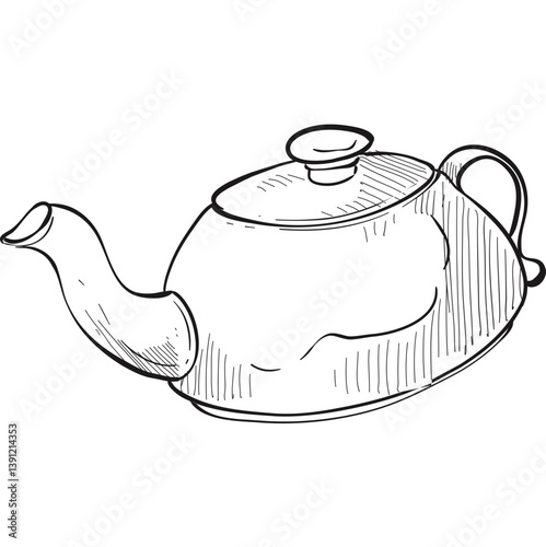 teapot handdrawn illustration