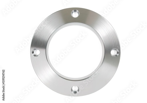 A silver metal ring with three holes Ai generated