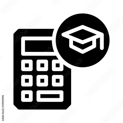 calculator glyph icon