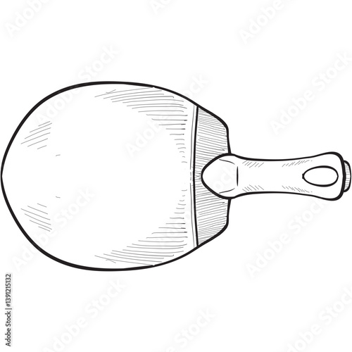 ping pong bat handdrawn illustration
