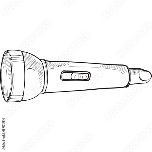 flashlight handdrawn illustration