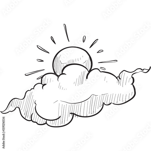 cloudy handdrawn illustration