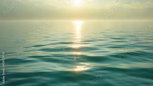 Wallpaper Mural Glistening sunlight on serene water. Sunlight mirrored in the ocean. Torontodigital.ca