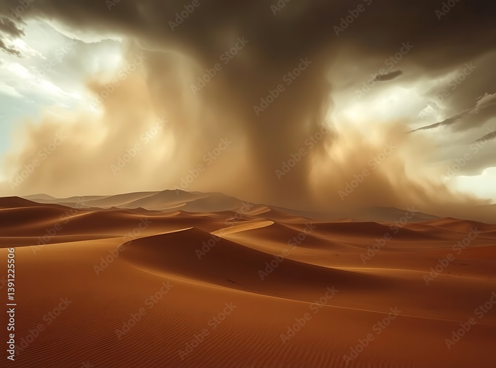 Fototapeta premium tornado storm in desert