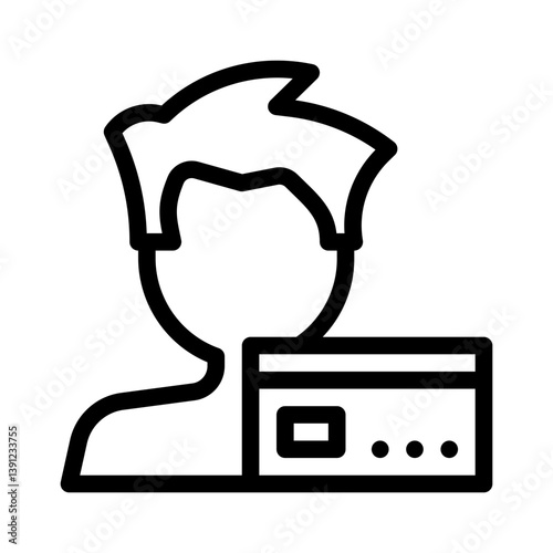 cardholder line icon