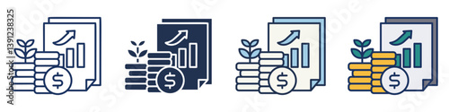 Profit Icons Collection – Multiple Vector Styles Included
