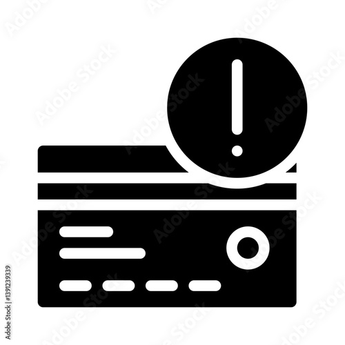 card fraud glyph icon